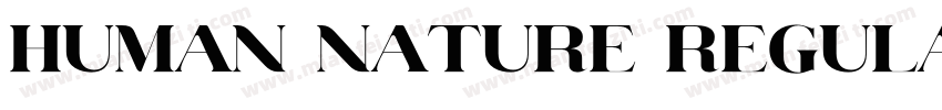 Human Nature Regular字体转换